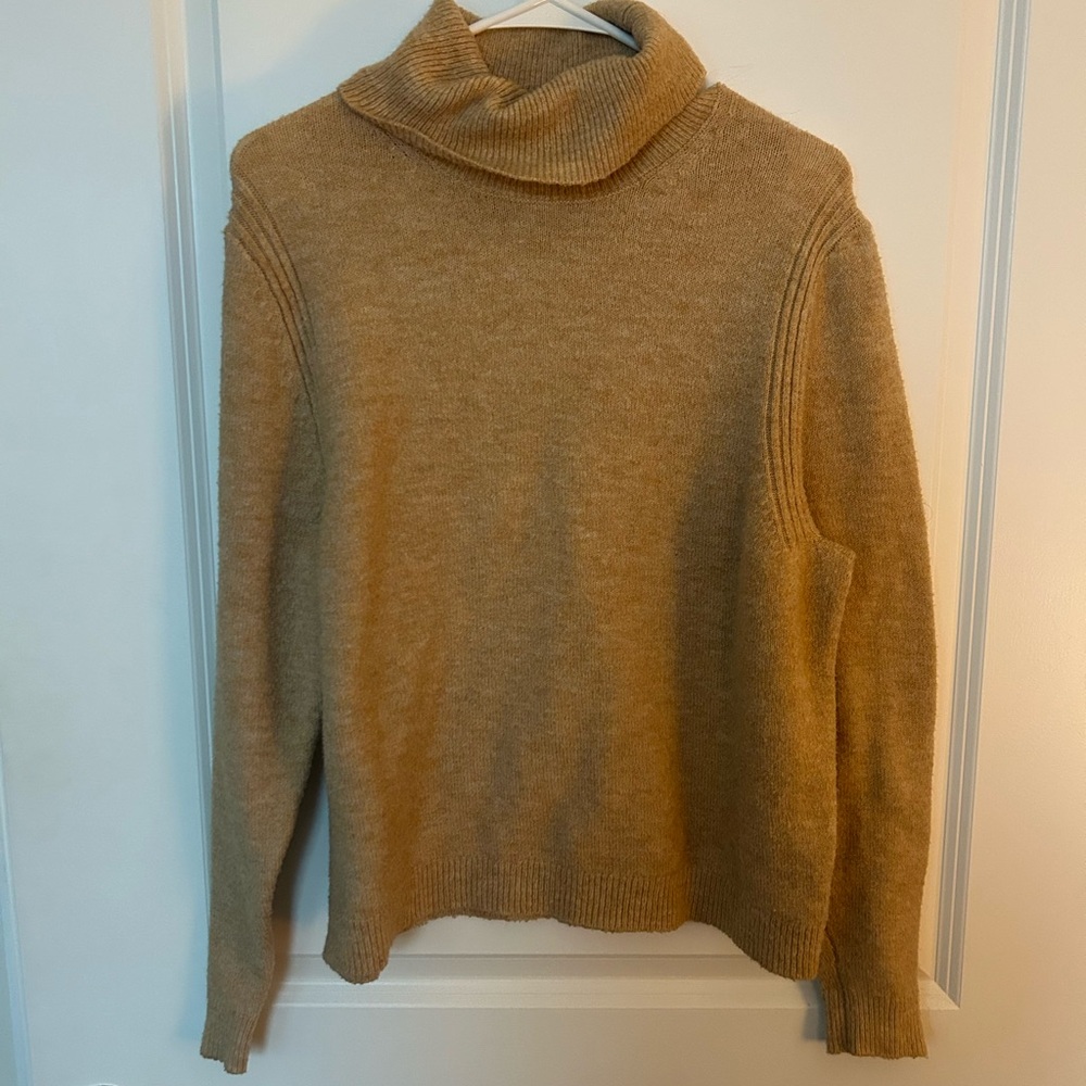 Cozy Tan Turtleneck Sweater